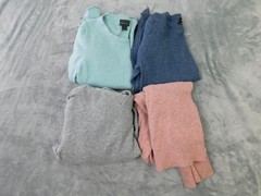 100% Cashmere Sweaters Lot of 4 Flawed Bundle Crafters Cutters Fabric DIY