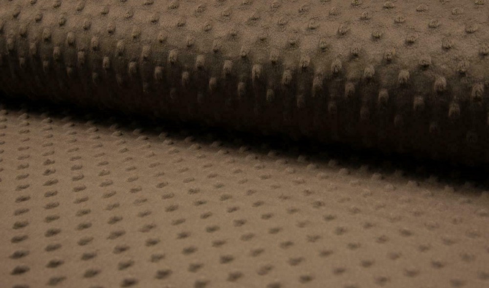 Luxury Supersoft DIMPLE Cuddle Soft Fleece Fabric Material – BROWN