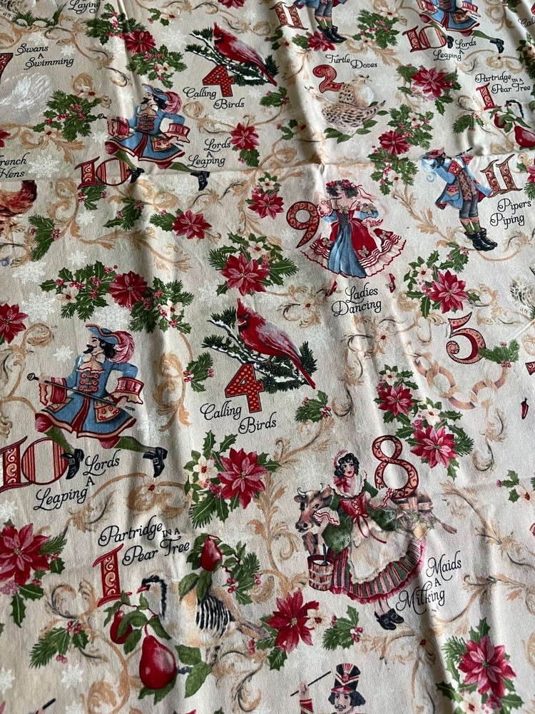 2014 Brother Sister Design Studio – 12 Days of Christmas – 1 yard – Poinsettias