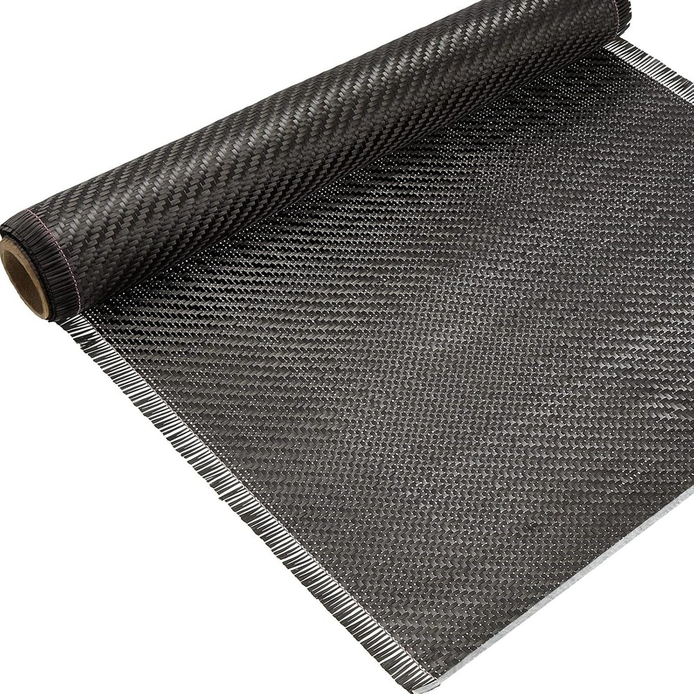 Rollo de tela de fibra de carbono de 6,5 pies x 12 pulgadas Tela pura de carbono
