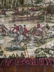 Ralph Lauren New Leighton Equestrian Fabric REMNANT 25”x90” Olive Fox Hunt READ