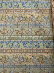 Cotton Baby Print Blue Green Yellow Debbie Mumm Fabric For Jo-Ann Stores BTY