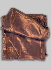 Italian Printed Copper Metallic on Viscos Georgette Fabric