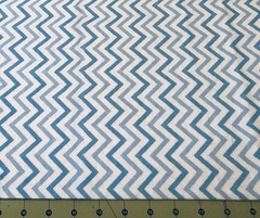Blue Chevron 26” X 42” Flannel fabric #2798