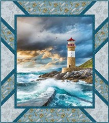 Henry Glass – Coastal Guardians – Repeating Border Stripe – Blue/White, BTY