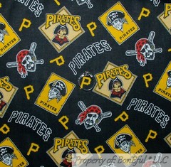 BonEful FABRIC FQ Cotton Quilt Blue Orange White Houston Texas Astros MLB Sports
