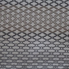 Vintage Contemporary Upholstery Fabric, Gray, Taupe Tan Lattice Links 5.6 yds