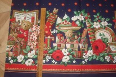 1 of 10 yds Concord Fabric Kesslers CHRISTMAS Double Border Quilt Craft 59″w