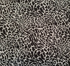 27″ Small Animal Skin Print Gray Black Spots on White