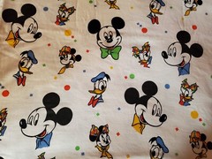 Vintage Walt Disney Co. Mickey Mouse Fabric by Peter Pan Fabrics Inc. 60″x 60″