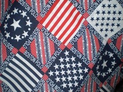 Gorgeous Retro USA/American STAR / FLAG Faux Patchwork Fabric (150cm x 50cm)