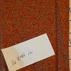 JOANN Swirl Cat Fabric Remnants Lot Brown Orange Cream Green Quilting Crafts
