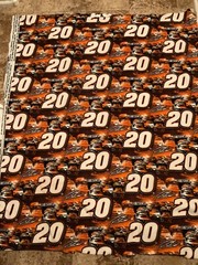 VINTAGE NASCAR TONY STEWART #20 HOME DEPOT FLEECE FABRIC ( X2 ) 70” x 57”
