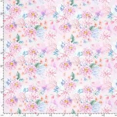 1m x 1.45m Soft Shell Pink Floral on Pink Oeko-Tex Standard 100