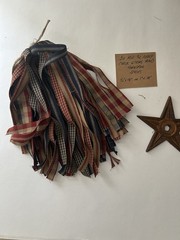 50 RED And BLUE Check & Stripe Homespun Strips 1/2″ x 18″ or 1″ x 18″ YOU CHOOSE