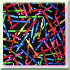Two-Piece Crayon Print Cotton Fabric Pack