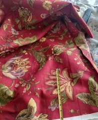 VTG Jay Yang Design Floral Jacobean Upholstery Cotton Fabric 54″ X 92″