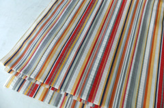 Vintage Textured Thin Multi-Stripe Fabric Poly Blend Silky 2yds x 44″ Colorful