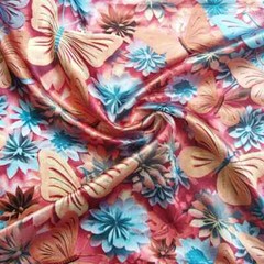 Satin Fabric 58″ Wide By Yards Silky Charmeuse Material Butterfly Satin Fabric