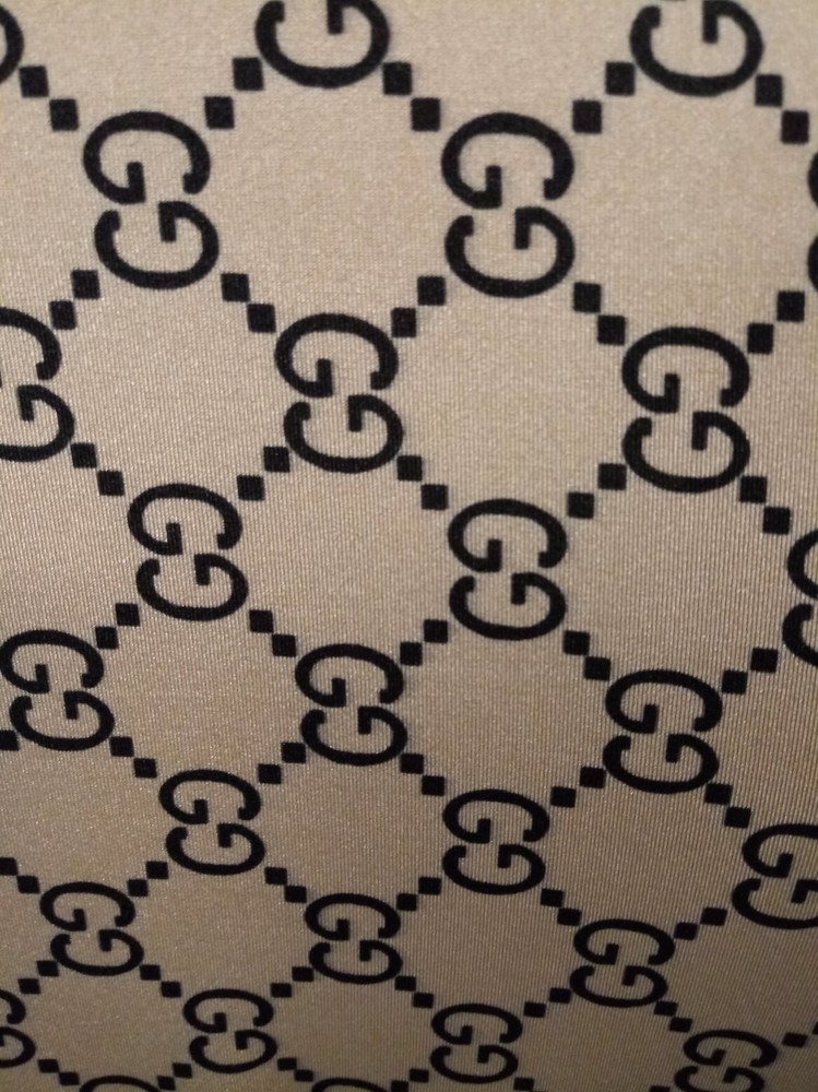 1 yard pre owned used fabric print spandex 4 way stretch
