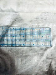 VTG Beautiful Feminine White on White CROSSBAR DIMITY Raised Tiny Check BTFQ