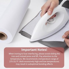 Medium Weight 12″X 30 Yards Fusible Interfacing for