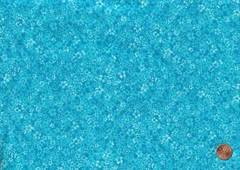 TURQUOISE BLUE, 100% Cotton Fabric: Confetti Calico Floral, BTY