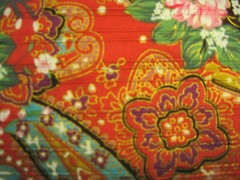 FLORAL Fabric by Charles BrotHers Design Metallic Accents 43 X 66 inches.