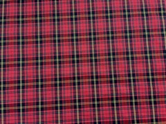 Red Plaid Tartan Cotton Fabric 60” Wide by Yard for Sewing Crafts Upholstery