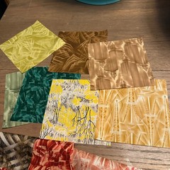 26 Piece 6.5 Inch Fabric Quilt Squares Charm Pack Art Deco Novelty Prints Assor
