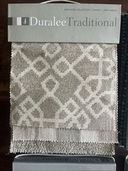 Duralee Fabric Sample Book Lot Of 4 Swatches Linen Stripes Traditional Sapphire