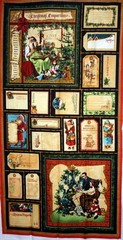 CHRISTMAS EMPORIUM AND LABELS PANEL FROM WILMINGTON – 100% COTTON FABRIC
