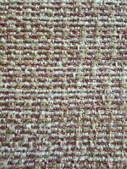 VTG Tweed Upholstery Fabric Pink Beige Cream Cotton Blend 50Wx2FT+Tricut REMNANT