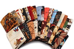 10 Fat Quarters – Assorted Western Cowboys Out West Horses Rodeo Fabric M221.11