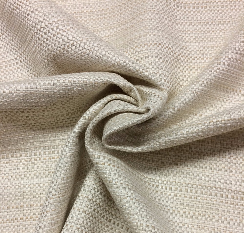 BALLARD DESIGNS BONN PEARL NEUTRAL BASKETWEAVE MULTIUSE FABRIC BY THE YARD 58″ W