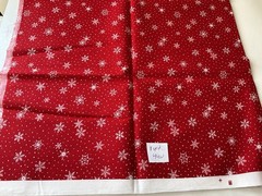Holiday Winter Theme Quilting Sewing Crafts Fabric Lot Snowflake Red Green White