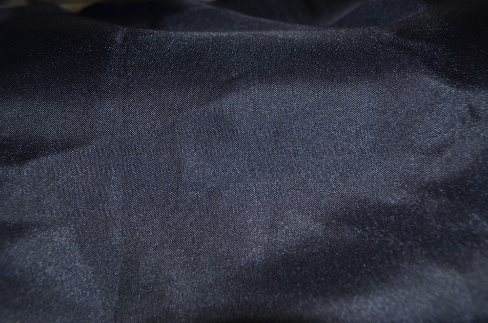 Navy blue silky- polyester 135″ L x 58″W (2.97 yds)