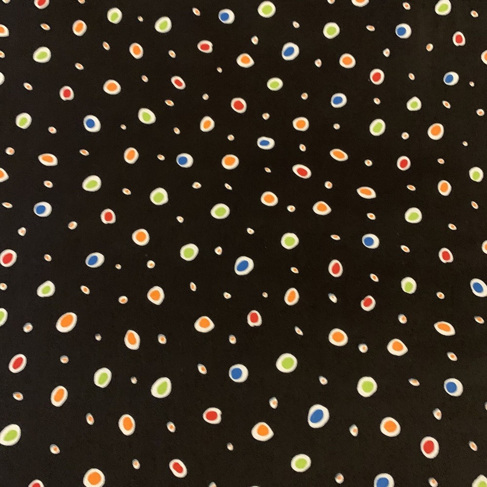 Polka Dot Fabric FQ By Jennifer Garant For Timeless Treasures Green Blue Black