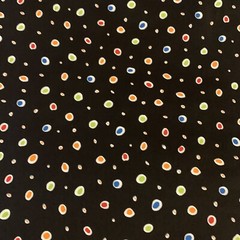 Polka Dot Fabric FQ By Jennifer Garant For Timeless Treasures Green Blue Black