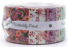 Waterlily Pond Jelly Roll Fabric 40 Strips 20 Prints Premium Quilting Cotton