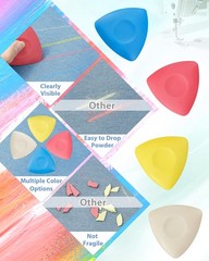 FIVEIZERO 4Pcs Tailors Chalk, Triangle Sewing Chalk 1 Count (Pack of 4), 4PCS