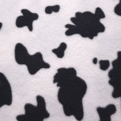 Cow Print Fleece Fabric 58″ Wide Black White Cow Spots Fleece Yard