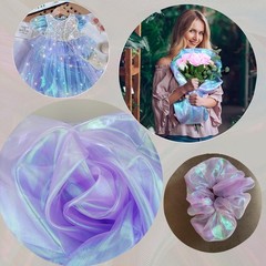 11 Yards Purple Iridescent Organza Fabric – 59″ Wide | Sheer 11 Yards,