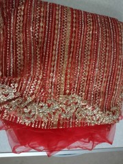 5yd – Shiny Glitter Sequin Glued Soft Tulle Fabric for Wedding, Evening Wear, Sp