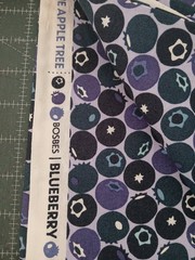 Blueberry Print Fabric Cotton + Steel 1 Yard Cut