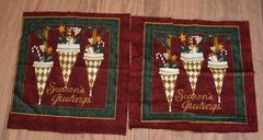 ROYAL HOLIDAY deb strain MODA snowflakes CHRISTMAS ORNAMENTS burgundy PIECES