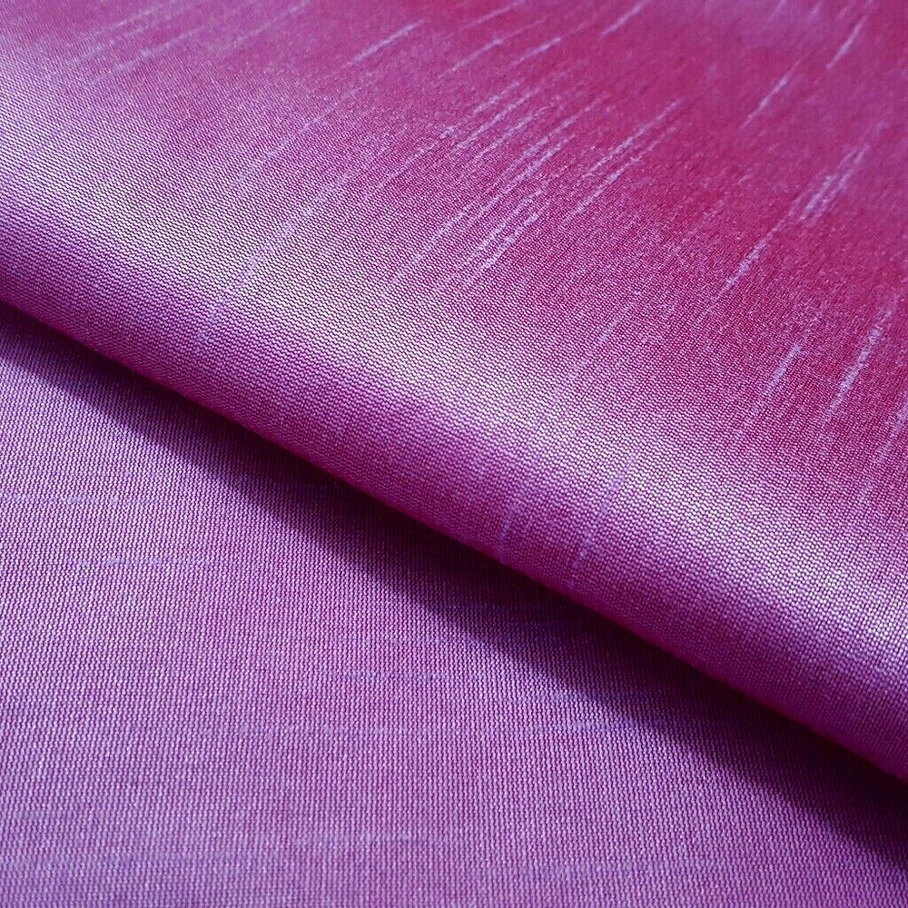 15 YARD LOT LILAC RED FAUX SILK DUPIONI FABRIC TWO TONE IRREDESCENT 60″