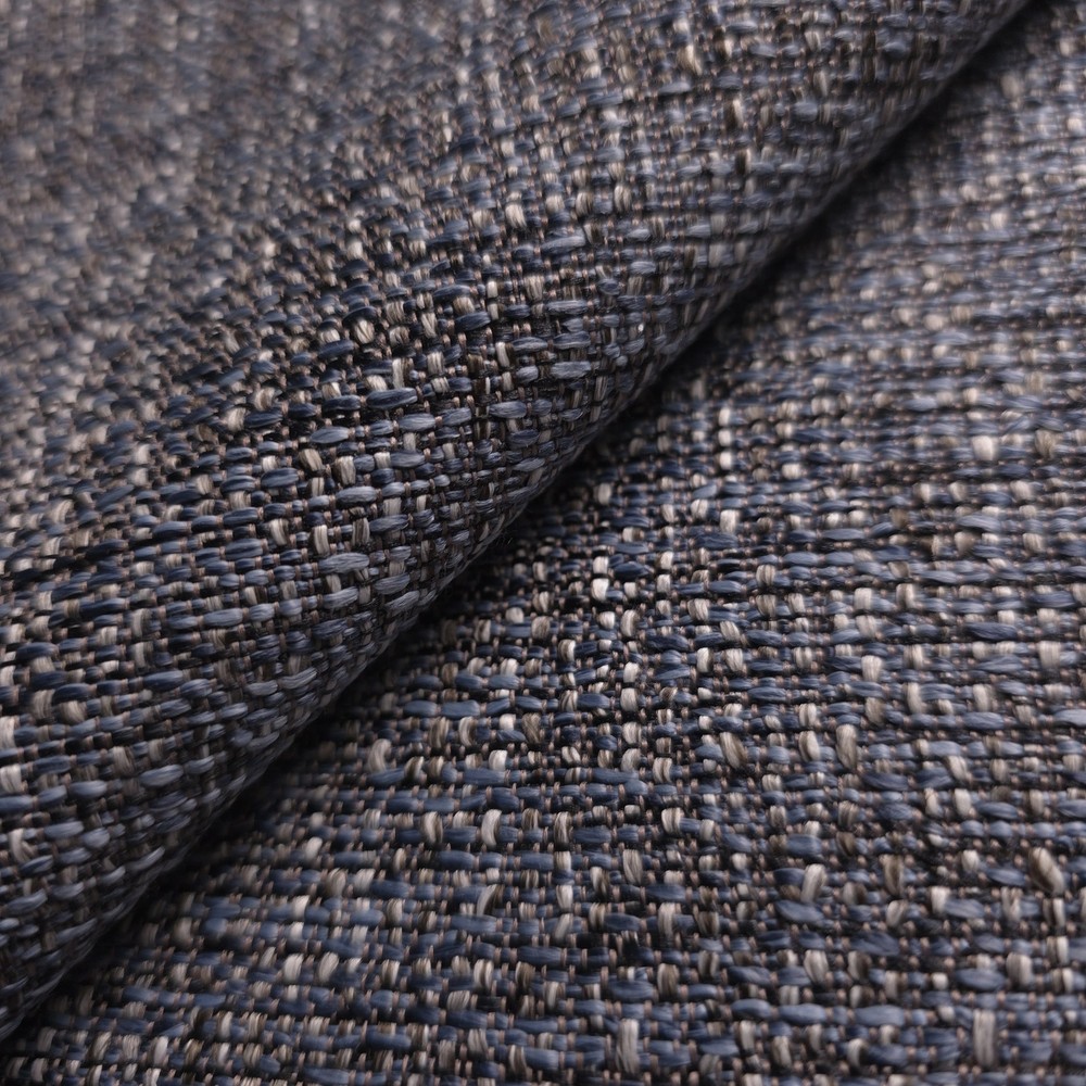 Charcoal Blue Boucle Upholstery Fabric 56″ By The Yard Latex Backing Heavy