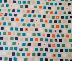 100% Silk Charmeuse Fabric by the Yard Multicolor Square Print #22822 – 3