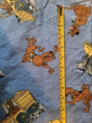 Scooby-Doo Scooby Snacks Construction Equipment Print Fabric Vintage 2004